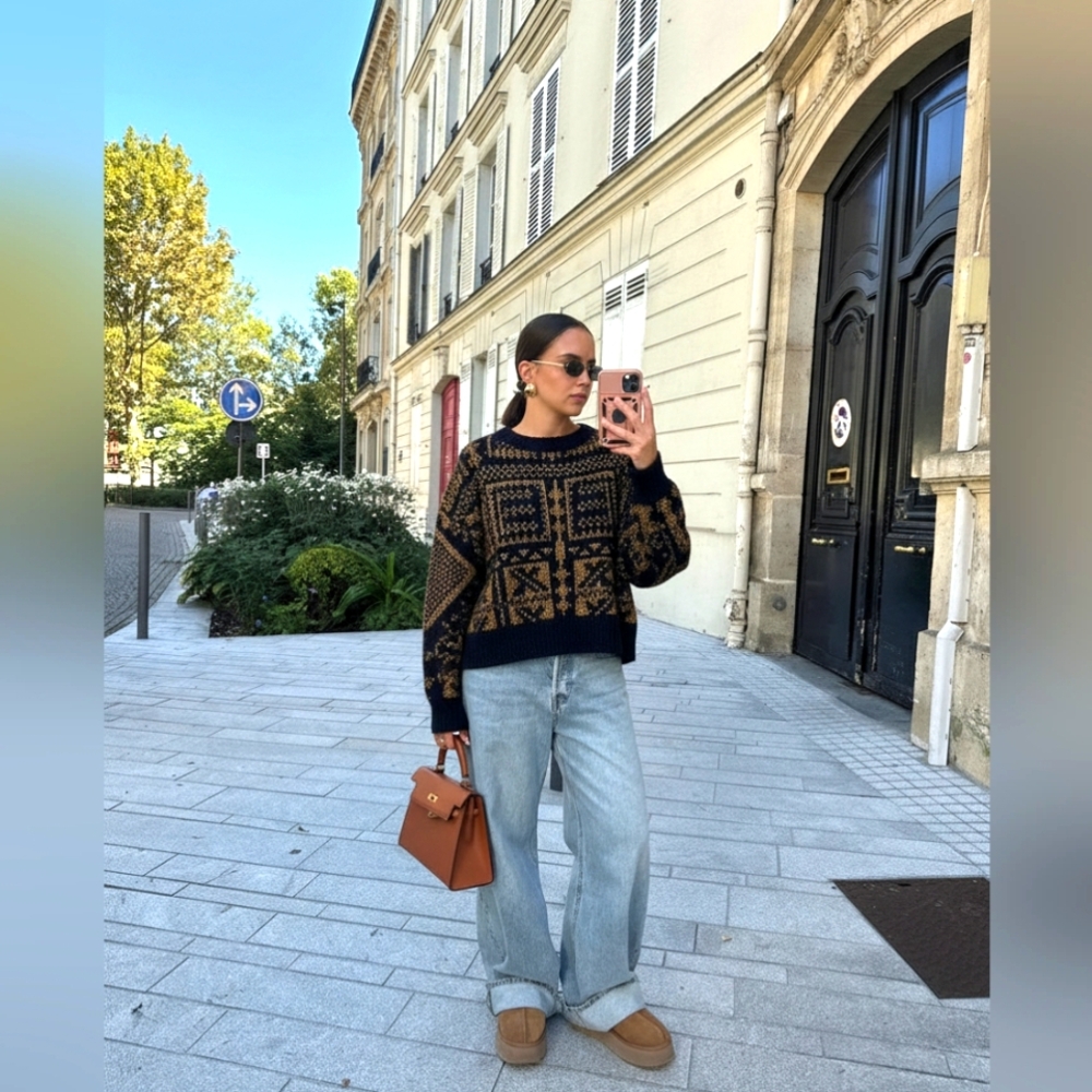 Roberto Collina Boxy Intarsia Sweater